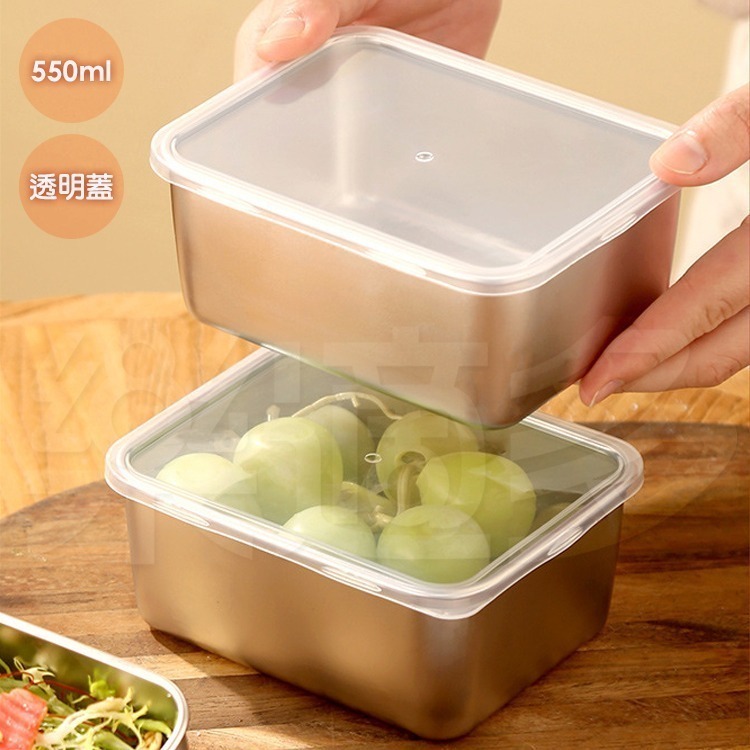 304不鏽鋼帶蓋分裝盒 SIN6103 保鮮盒 分裝盒 備菜盒 便當盒 火鍋菜盤 分裝盒-細節圖5