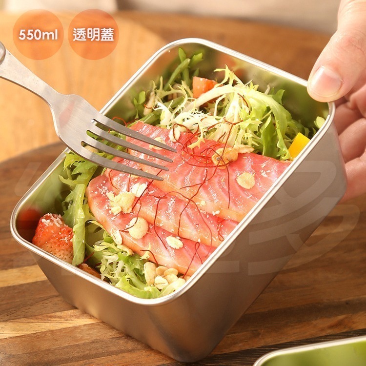 304不鏽鋼帶蓋分裝盒 SIN6103 保鮮盒 分裝盒 備菜盒 便當盒 火鍋菜盤 分裝盒-細節圖11
