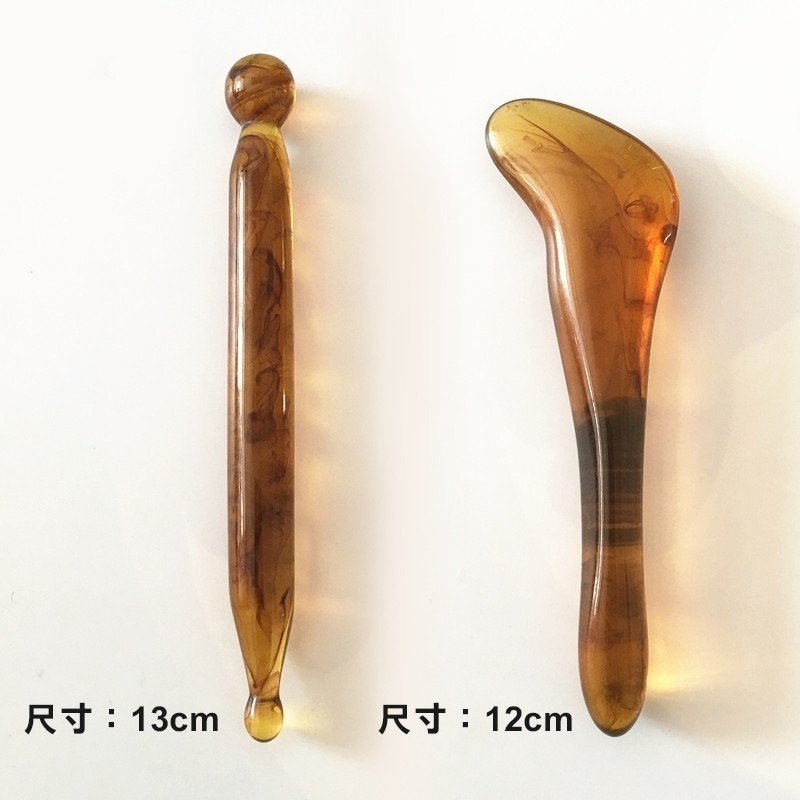琥珀色刮痧板7件組 SIN7521 刮痧板 按摩 紓壓 刮痧板-細節圖6