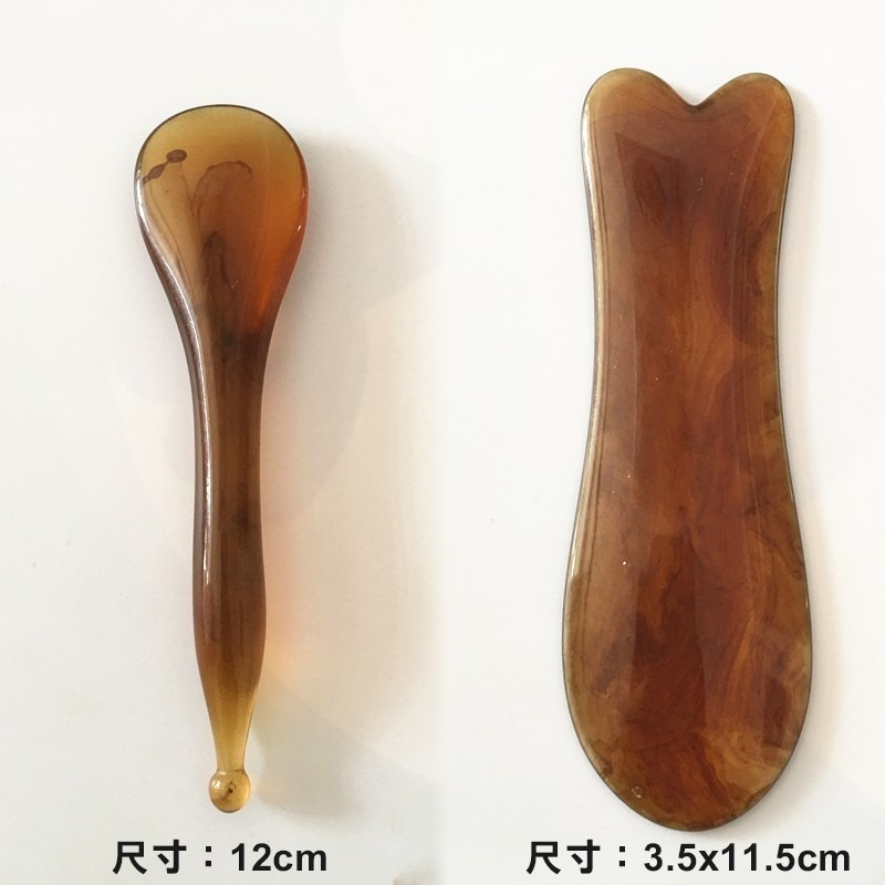 琥珀色刮痧板7件組 SIN7521 刮痧板 按摩 紓壓 刮痧板-細節圖7