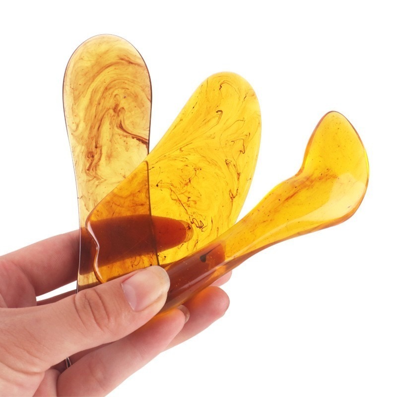 琥珀色刮痧板7件組 SIN7521 刮痧板 按摩 紓壓 刮痧板-細節圖9