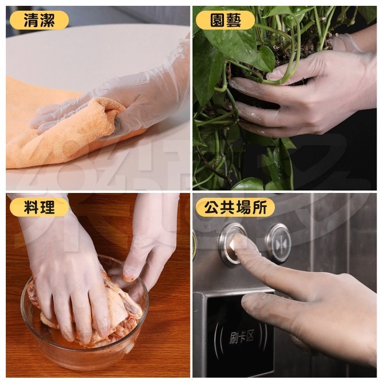 TPE多用手套 100個/盒 SIN8405 手扒雞手套 料理手套 園藝手套 TPE手套 家事手套-細節圖8