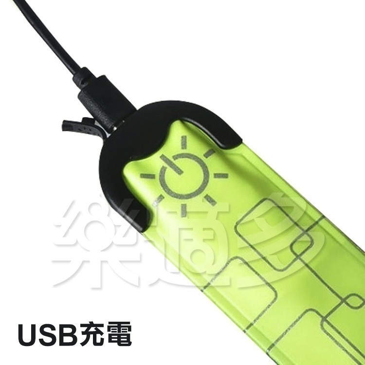 USB充電啪啪發光手環 JD1124 跑步 夜跑 慢跑 晨運 登山 騎行 警示閃光 發光手環-細節圖9