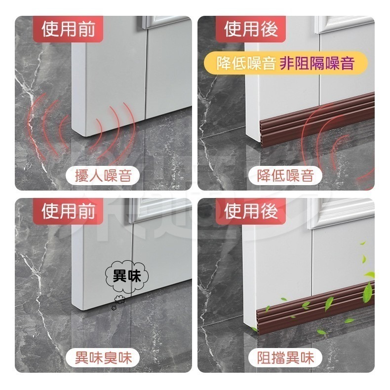 中空三層一片式門擋條 1918 黏貼式門底防蟲擋風條 可剪裁 防冷氣外漏 降噪 防塵 防蟲-細節圖7