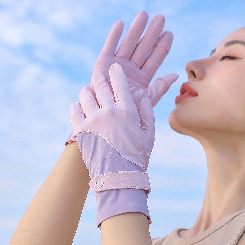 冰感透氣防晒女用手套 SIN8415 防曬手套 防曬觸控手套 冰絲防曬手套-細節圖3