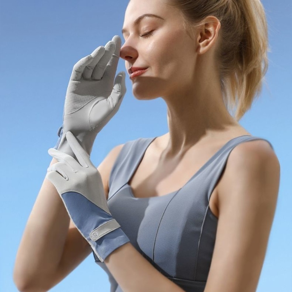 冰感透氣防晒女用手套 SIN8415 防曬手套 防曬觸控手套 冰絲防曬手套-細節圖5