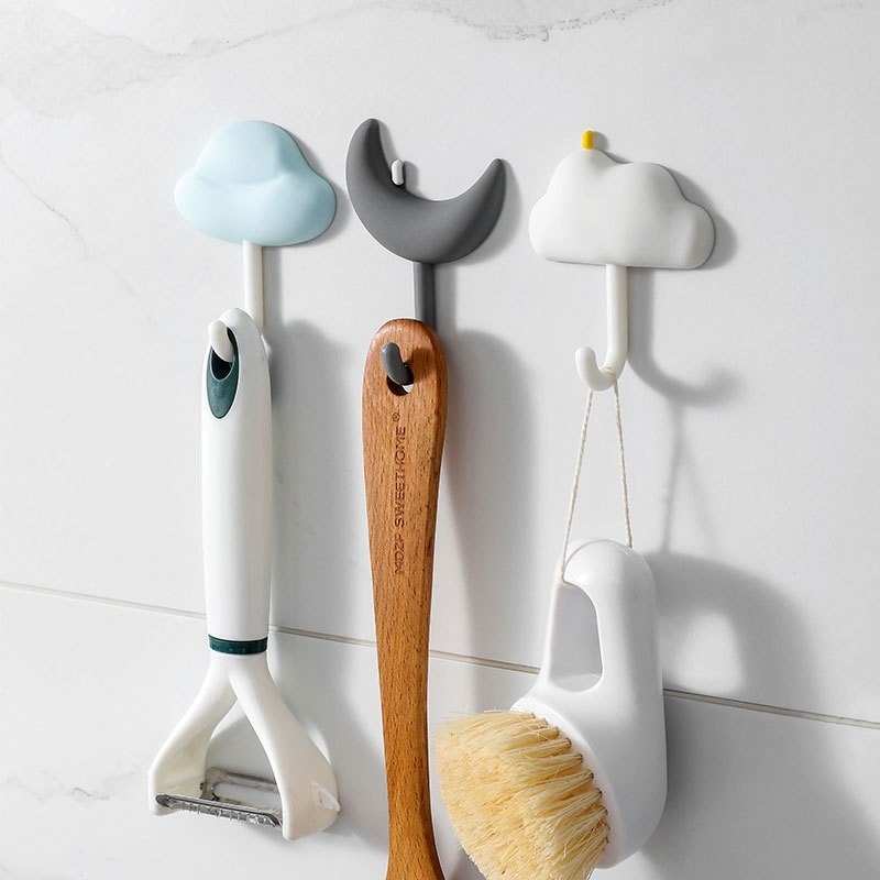 雲朵月亮造型掛勾【3入/組】XYGGT 掛勾 無痕掛勾 居家收納-細節圖7