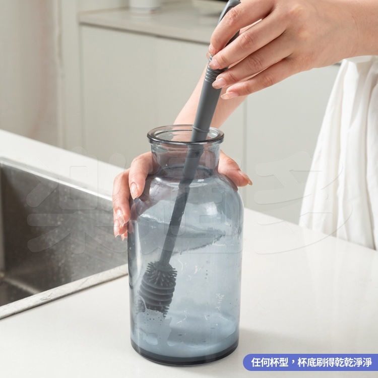 無死角長柄軟頭清潔刷 SIN6665 杯刷 奶瓶刷-細節圖5