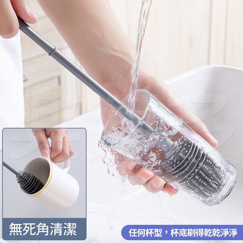 無死角長柄軟頭清潔刷 SIN6665 杯刷 奶瓶刷-細節圖6