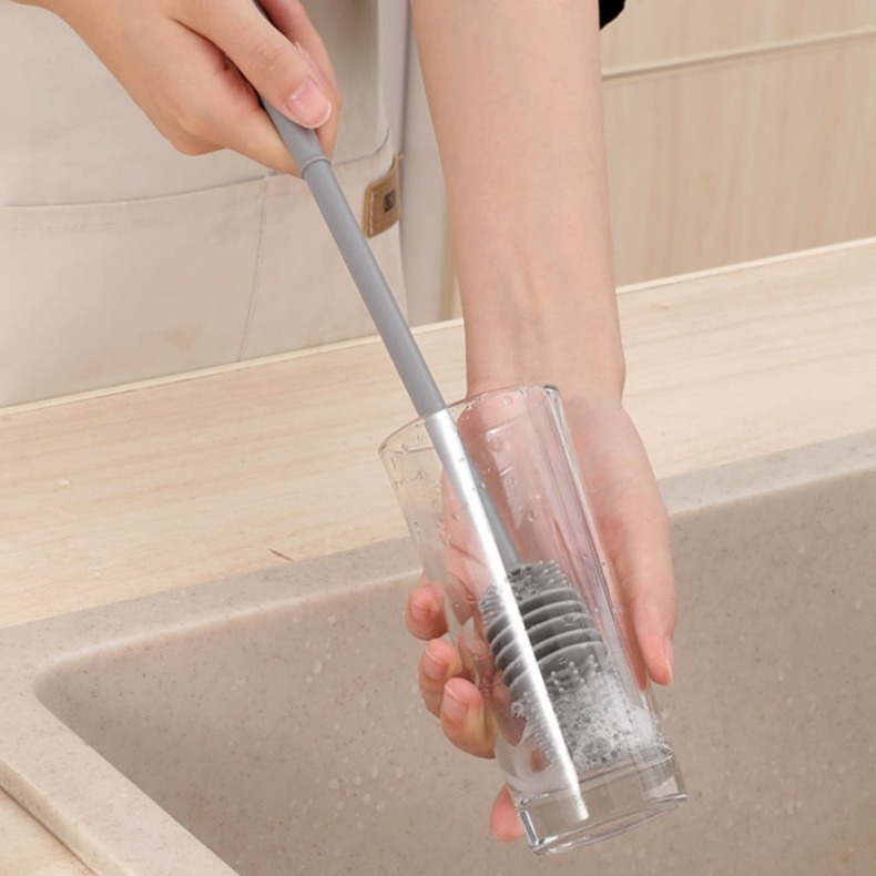 無死角長柄軟頭清潔刷 SIN6665 杯刷 奶瓶刷-細節圖11