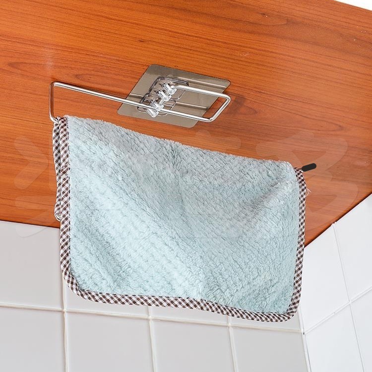 無痕壁貼不鏽鋼抹布架 紙巾架 抹布掛架 YN6933-細節圖3