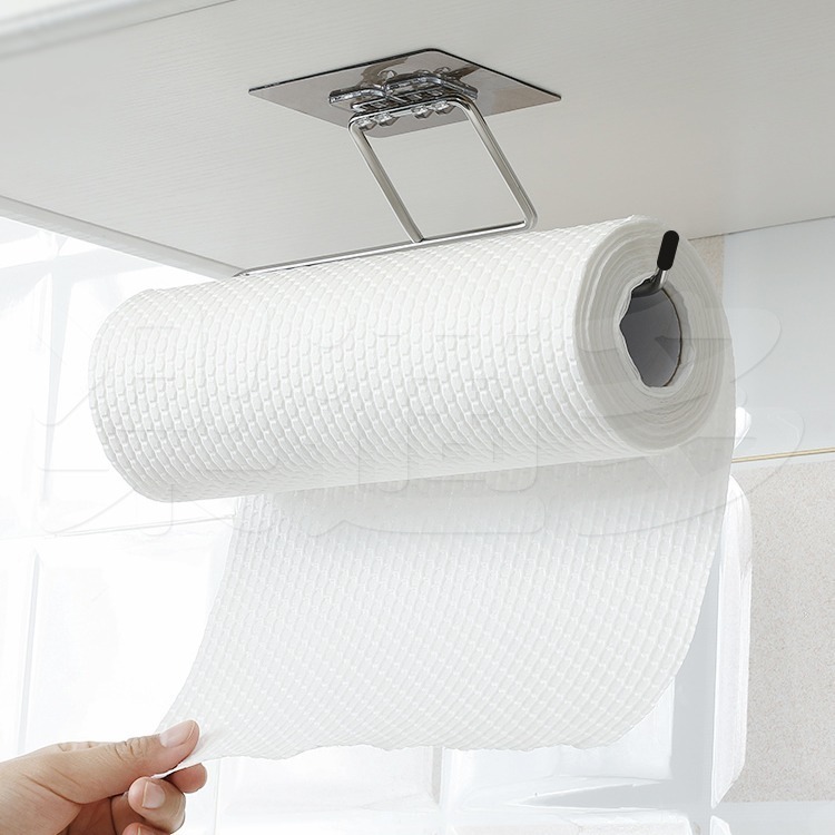無痕壁貼不鏽鋼抹布架 紙巾架 抹布掛架 YN6933-細節圖4