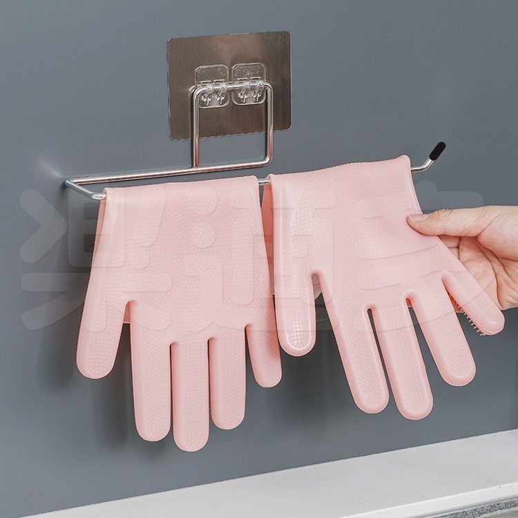 無痕壁貼不鏽鋼抹布架 紙巾架 抹布掛架 YN6933-細節圖10