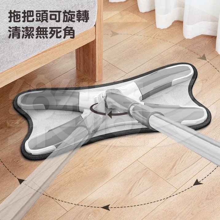 X型仿手擰免洗懶人拖把 SIN7072 拖把 打掃工具 地板清潔 玻璃清潔-細節圖6