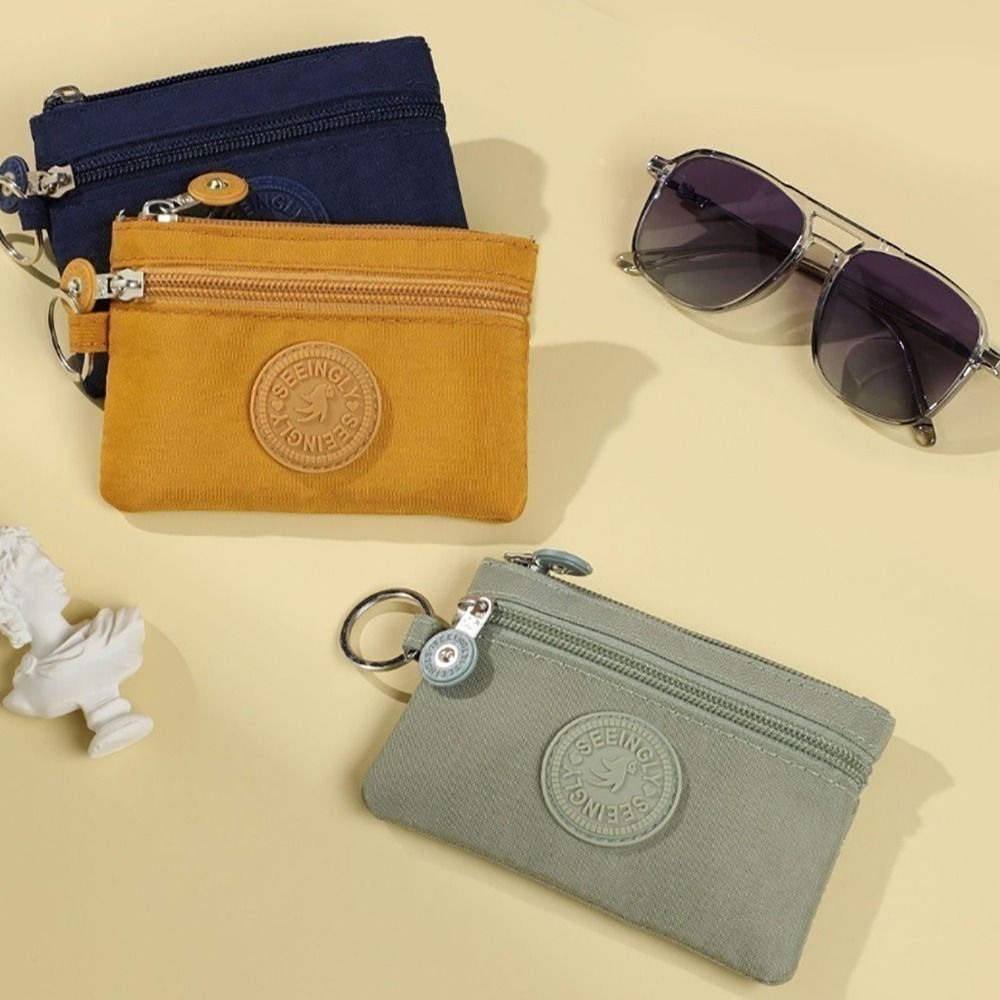 防潑水雙層拉鍊零錢包 SIN8849 信用卡包 手拿包 零錢包-細節圖4