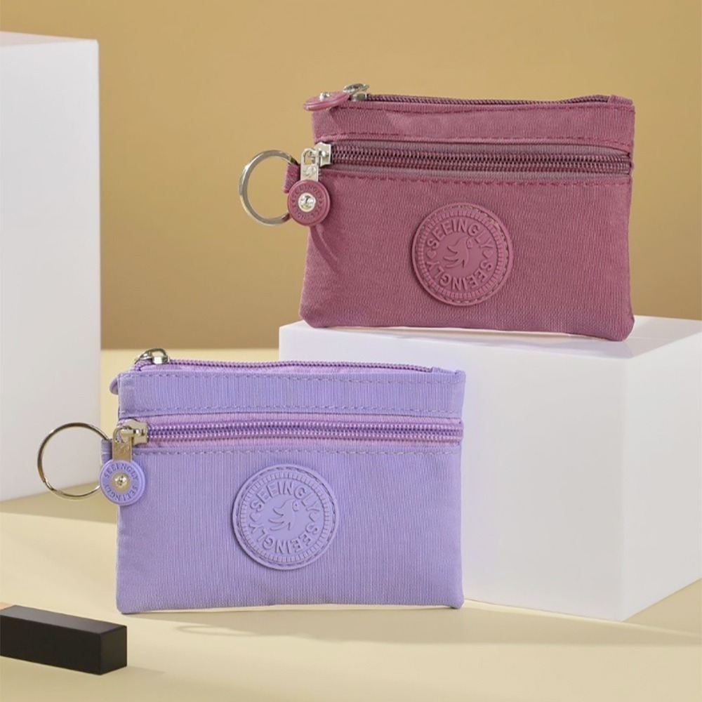 防潑水雙層拉鍊零錢包 SIN8849 信用卡包 手拿包 零錢包-細節圖5