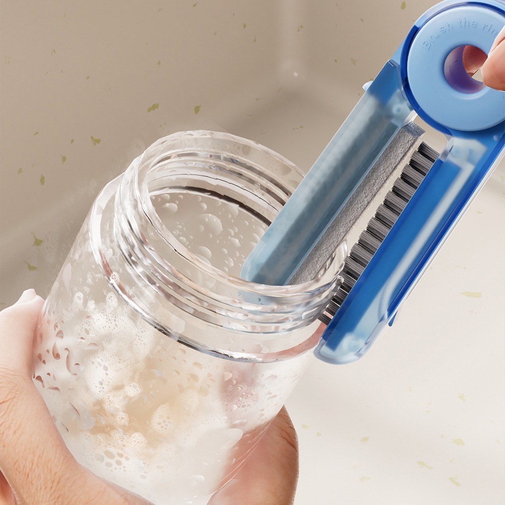 可旋轉四合一清潔杯刷【顏色隨機】SIN6286 杯刷 奶瓶刷 保溫杯刷 瓶蓋刷 瓶口刷 杯口縫隙清潔刷-細節圖8