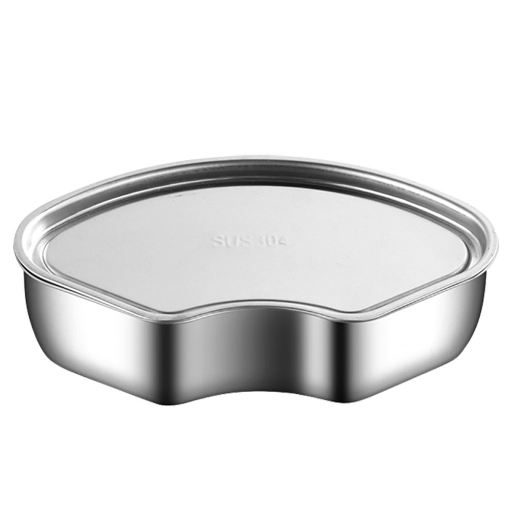 帶蓋304不鏽鋼扇形蒸盤 SIN6137 蒸盤 備菜盤 火鍋菜盤-細節圖2
