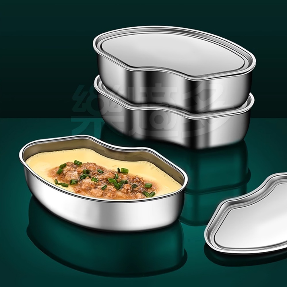 帶蓋304不鏽鋼扇形蒸盤 SIN6137 蒸盤 備菜盤 火鍋菜盤-細節圖6