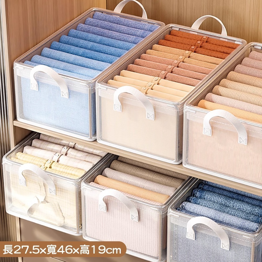 PVC透明手提收納箱 SIN8814 收納箱 衣物收納 櫥櫃收納-細節圖10