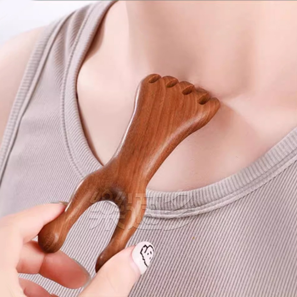 木質U型耳鼻按摩器 SIN8614 刮痧棒 刮痧 按摩 舒壓 按摩梳-細節圖8