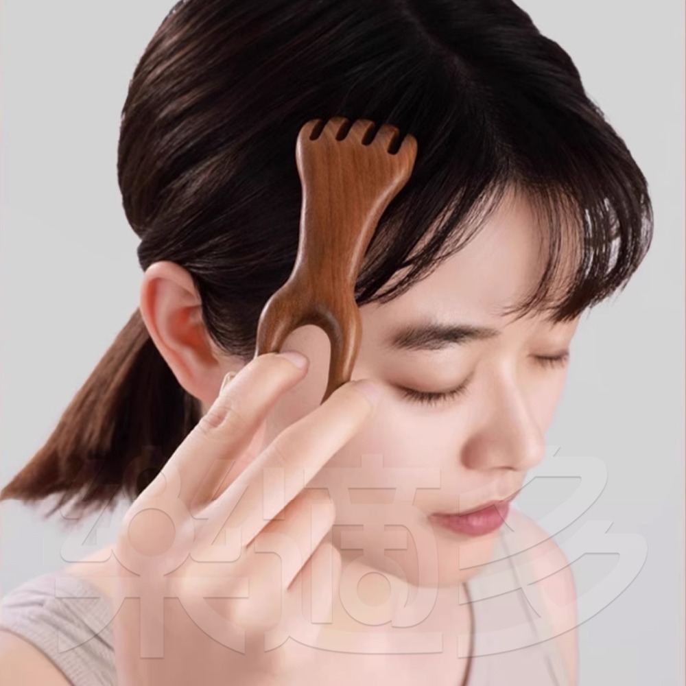木質U型耳鼻按摩器 SIN8614 刮痧棒 刮痧 按摩 舒壓 按摩梳-細節圖10