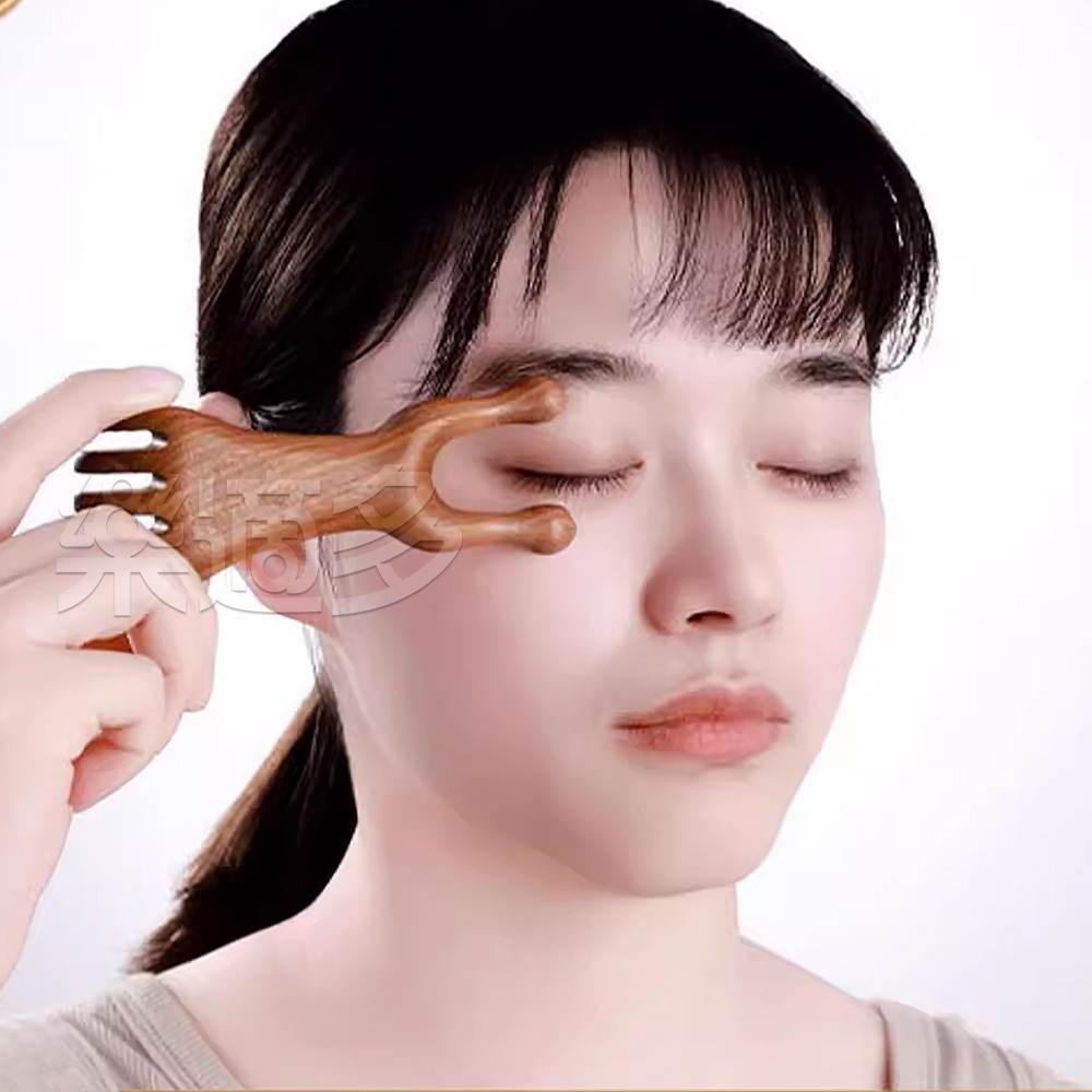 木質U型耳鼻按摩器 SIN8614 刮痧棒 刮痧 按摩 舒壓 按摩梳-細節圖11