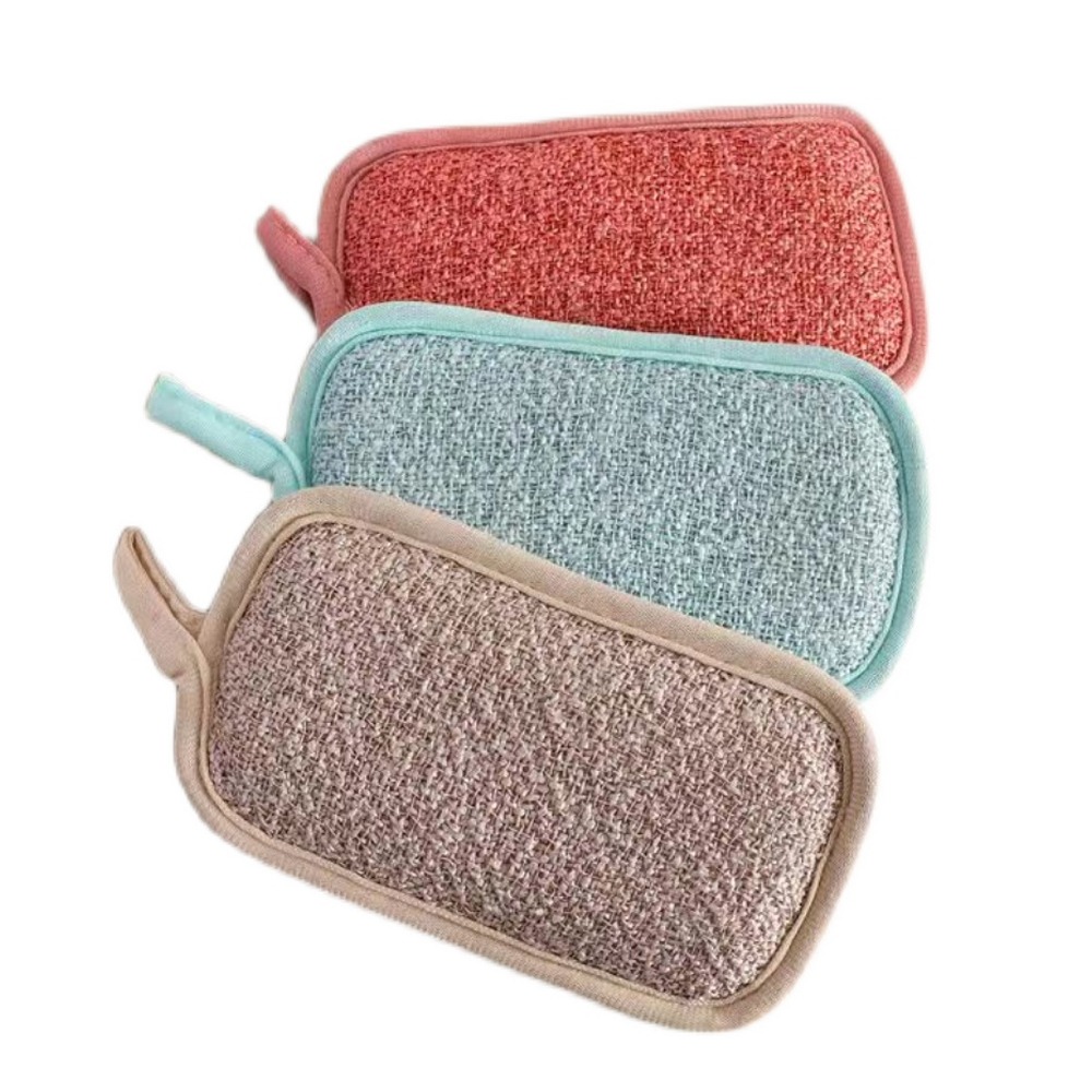 竹纖維雙面海綿 顏色隨機5入/組 SIN6268 菜瓜布 廚房百潔布 海綿擦 刷碗布 洗碗洗鍋 雙面魔力擦 洗碗刷 清潔-細節圖2