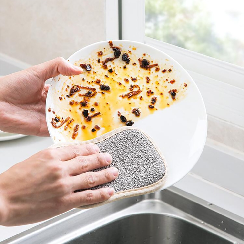 竹纖維雙面海綿 顏色隨機5入/組 SIN6268 菜瓜布 廚房百潔布 海綿擦 刷碗布 洗碗洗鍋 雙面魔力擦 洗碗刷 清潔-細節圖7