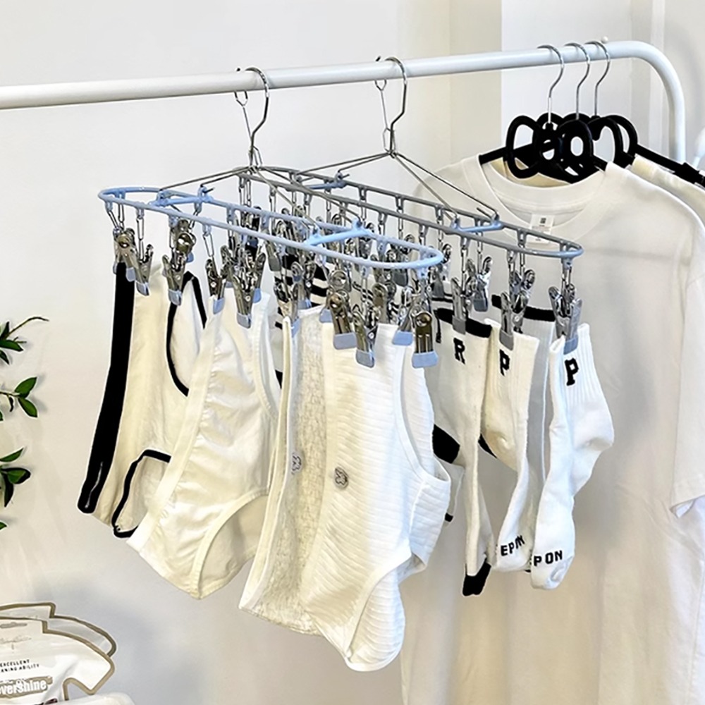 浸潤防滑20夾曬衣架【顏色隨機】SIN7610 曬衣夾 曬衣架 防滑曬衣夾 防風曬衣夾 晾曬用品 衣夾 衣架 洗衣用品-細節圖7