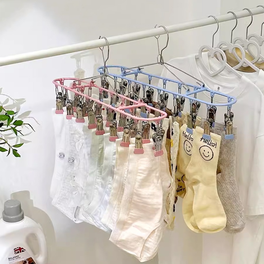 浸潤防滑20夾曬衣架【顏色隨機】SIN7610 曬衣夾 曬衣架 防滑曬衣夾 防風曬衣夾 晾曬用品 衣夾 衣架 洗衣用品-細節圖8