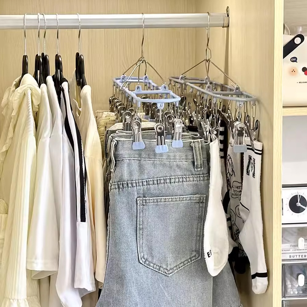 浸潤防滑20夾曬衣架【顏色隨機】SIN7610 曬衣夾 曬衣架 防滑曬衣夾 防風曬衣夾 晾曬用品 衣夾 衣架 洗衣用品-細節圖10