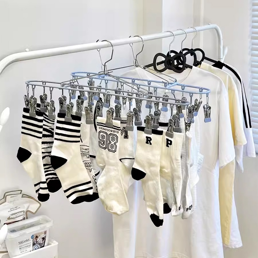 浸潤防滑20夾曬衣架【顏色隨機】SIN7610 曬衣夾 曬衣架 防滑曬衣夾 防風曬衣夾 晾曬用品 衣夾 衣架 洗衣用品-細節圖11