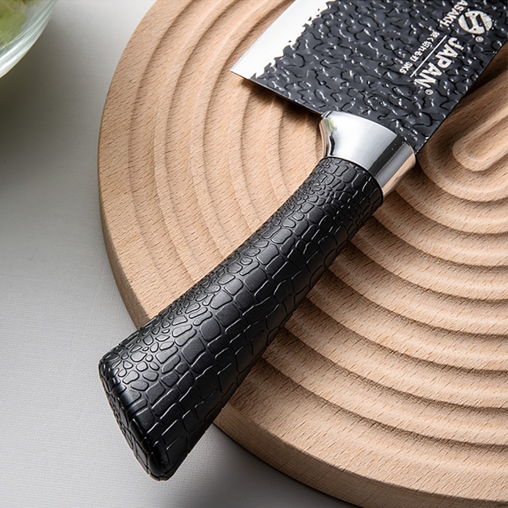 不鏽鋼黑刃菜刀 SIN6024 菜刀 刀具 切菜刀 不鏽鋼刀具 斬切刀 切片刀 水果刀 多用刀 廚師刀 料理刀-細節圖5