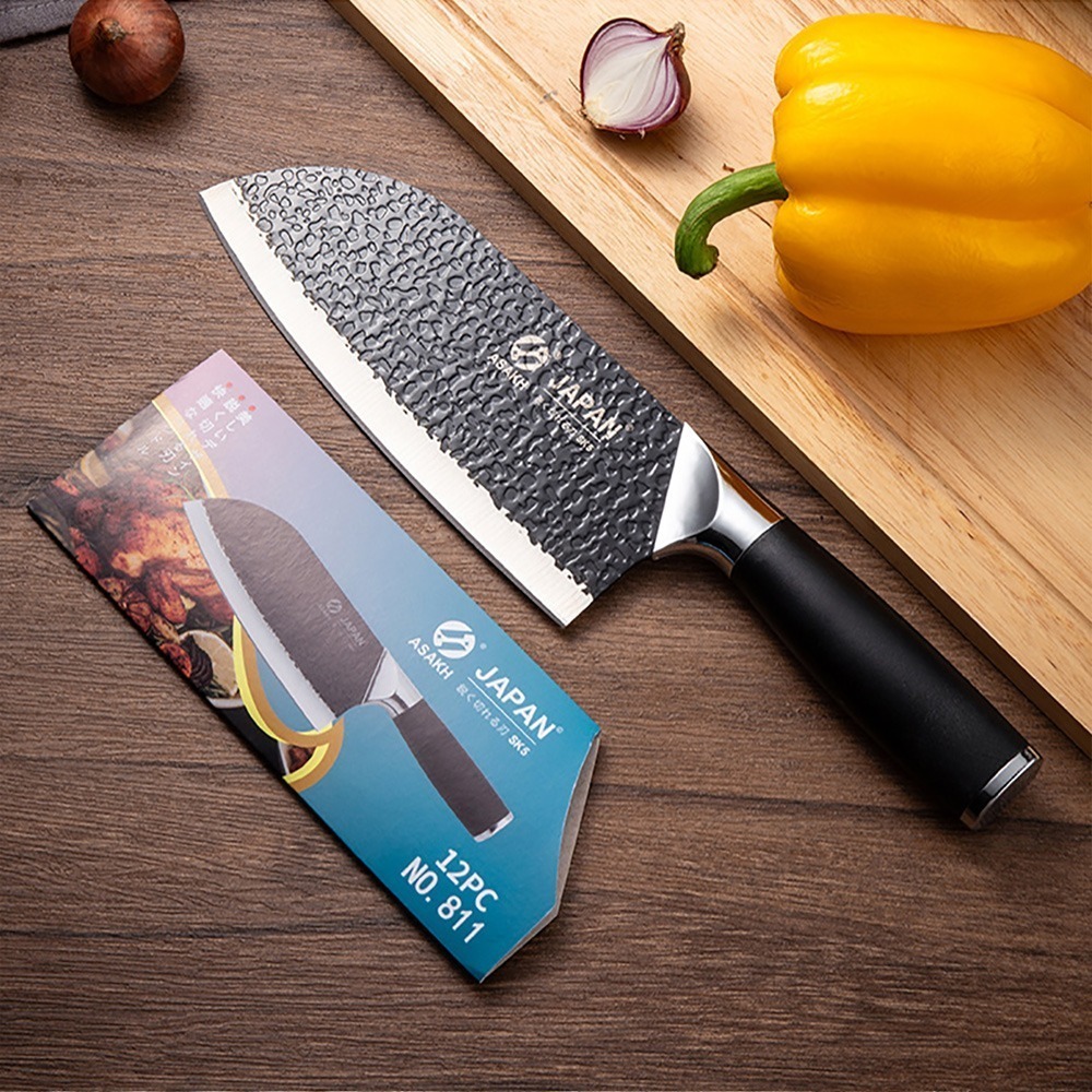 不鏽鋼黑刃菜刀 SIN6024 菜刀 刀具 切菜刀 不鏽鋼刀具 斬切刀 切片刀 水果刀 多用刀 廚師刀 料理刀-細節圖7