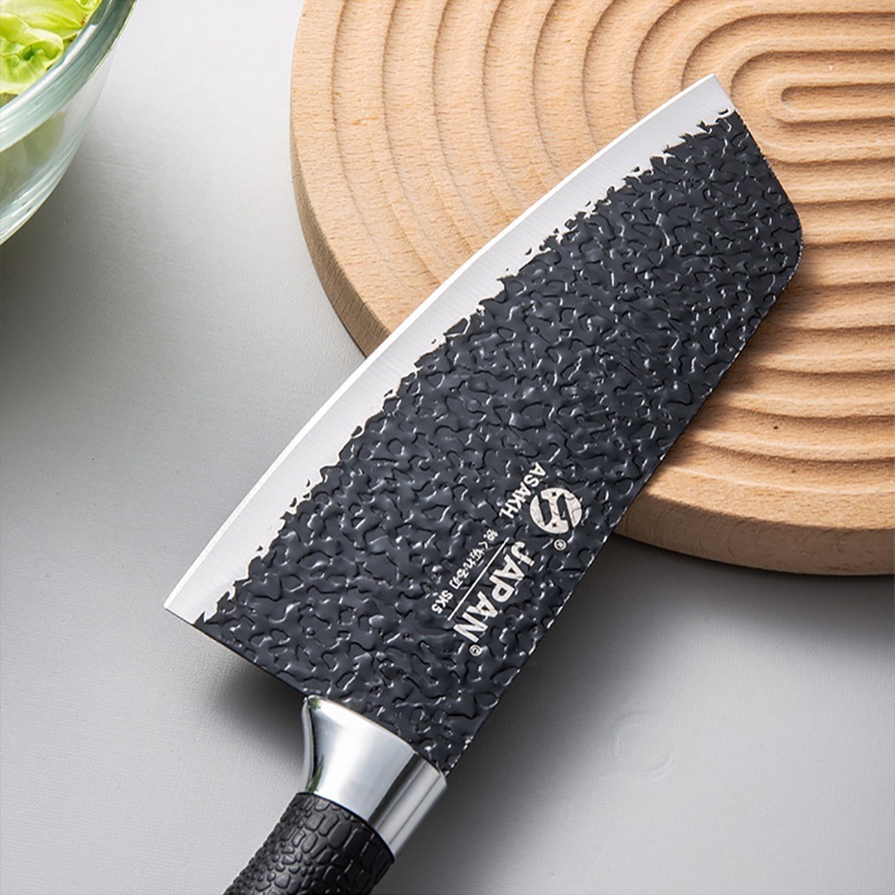 不鏽鋼黑刃菜刀 SIN6024 菜刀 刀具 切菜刀 不鏽鋼刀具 斬切刀 切片刀 水果刀 多用刀 廚師刀 料理刀-細節圖8