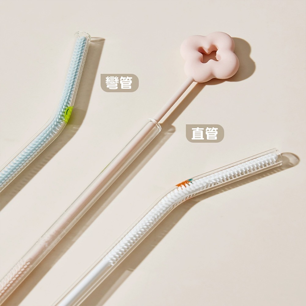 馬卡龍花朵吸管刷 顏色隨機5入/組 SIN6634 吸管刷 吸管清潔刷-細節圖5