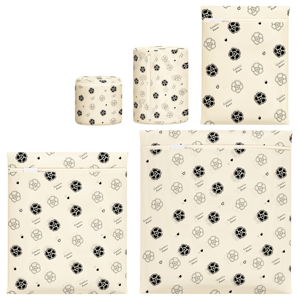 山茶花細網洗衣袋5件組 SIN8825 洗衣袋 內衣洗衣袋 洗護袋 洗衣袋 洗衣用品-細節圖2