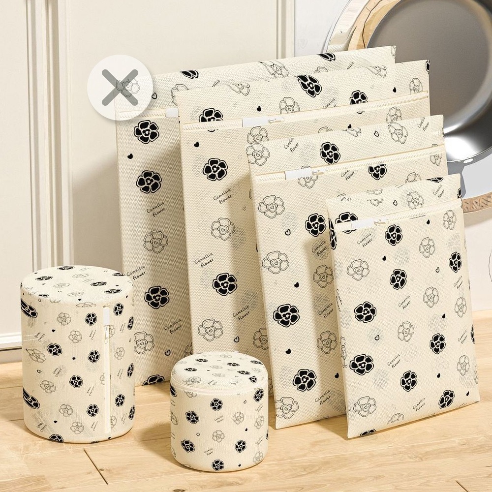 山茶花細網洗衣袋5件組 SIN8825 洗衣袋 內衣洗衣袋 洗護袋 洗衣袋 洗衣用品-細節圖4