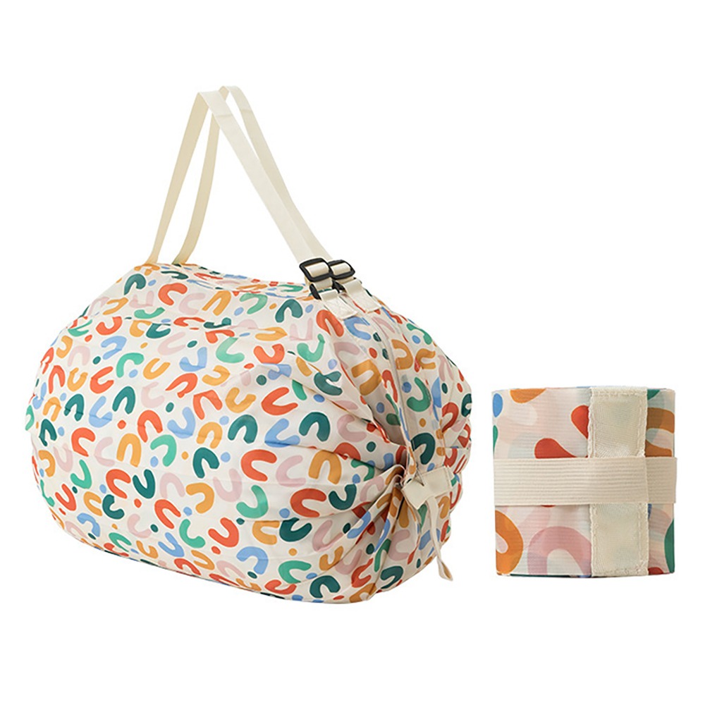 加厚捲捲環保購物袋【款式隨機】SIN8863 購物袋 折疊購物袋 風琴購物袋-細節圖2