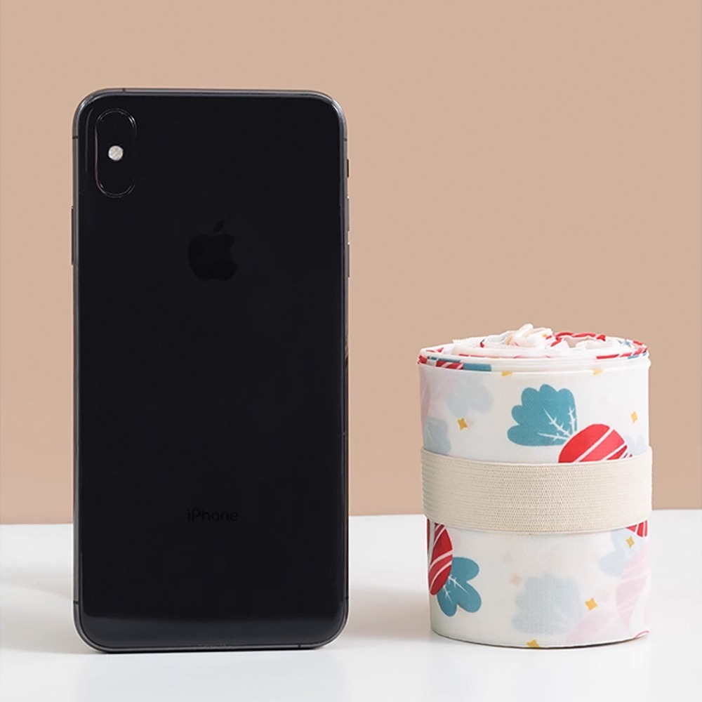 加厚捲捲環保購物袋【款式隨機】SIN8863 購物袋 折疊購物袋 風琴購物袋-細節圖5