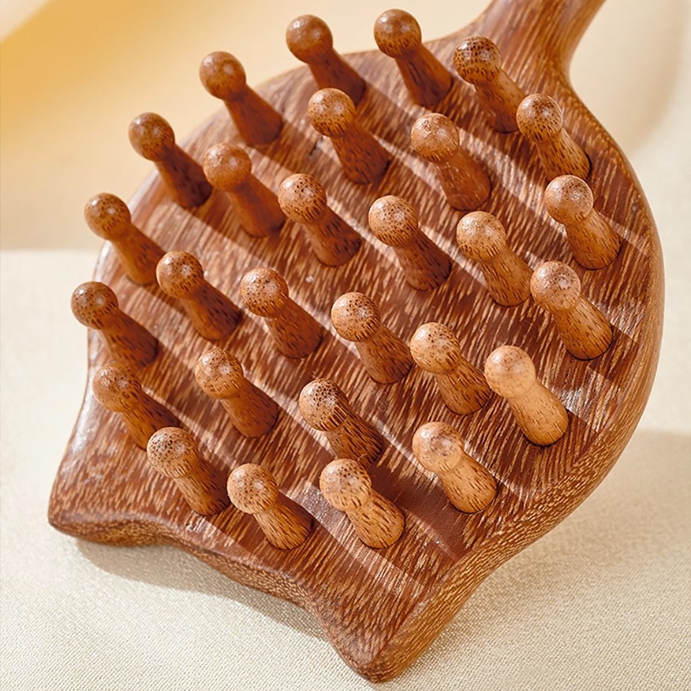 木質貓咪按摩梳 SIN8657 按摩梳 刮痧 頭皮按摩梳 按摩刷-細節圖7