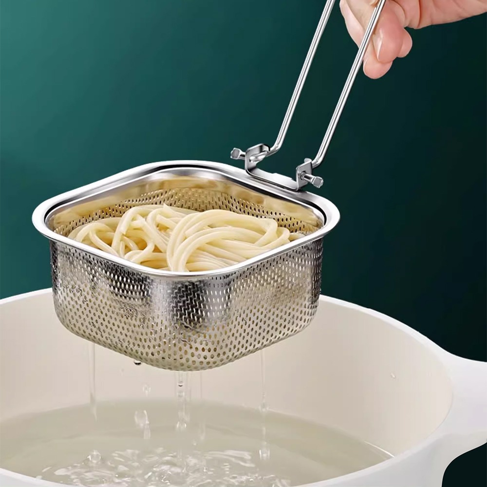 方形304不鏽鋼可調節火鍋漏勺 SIN6049 火鍋撈網勺 燙麵濾網勺 濾網勺 掛式不鏽鋼過濾網-細節圖10