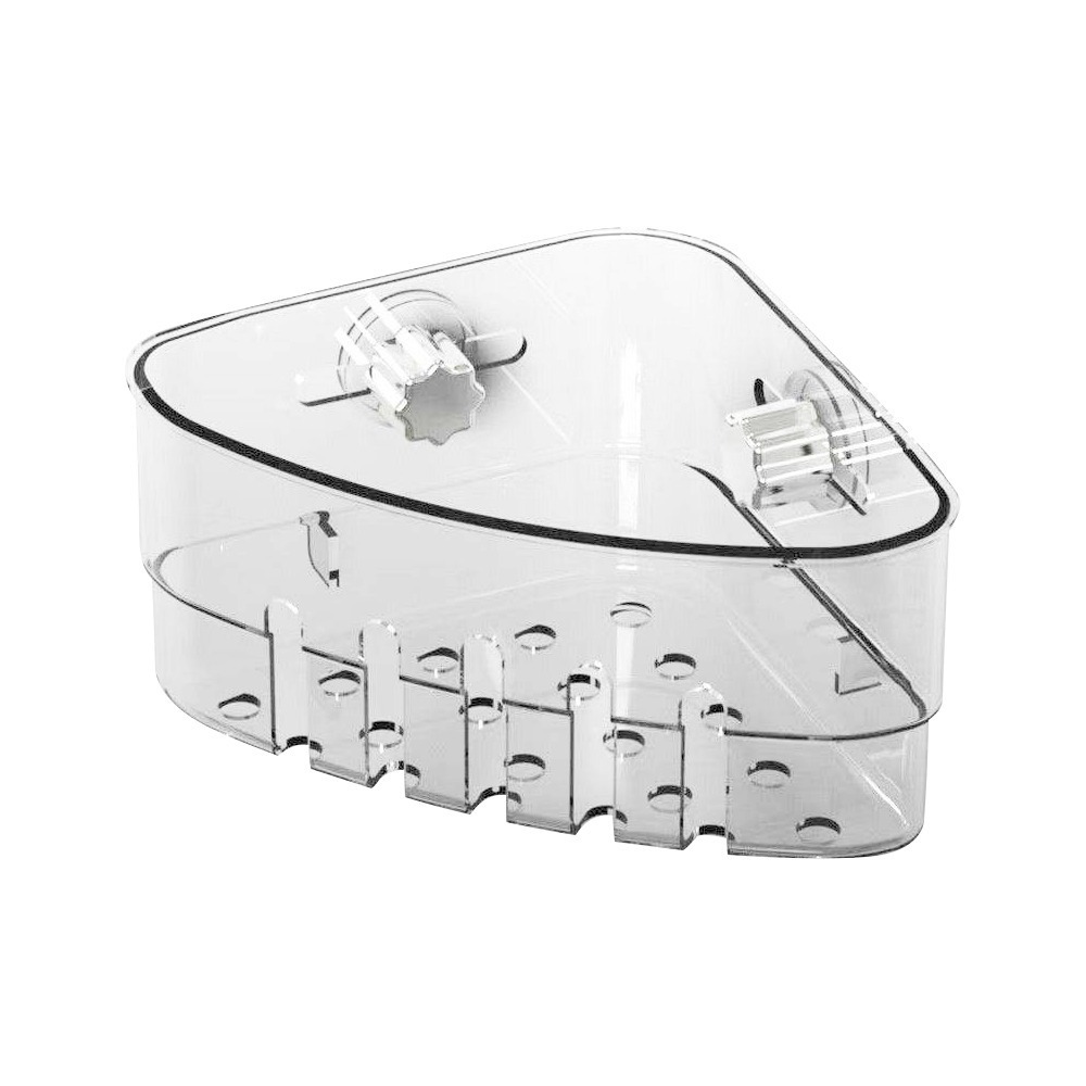 吸盤水槽瀝水收納架 SIN6241 收納架 海綿架 瀝水架 瀝水收納架 水槽收納架 廚房收納 浴室收納 轉角收納架-細節圖2