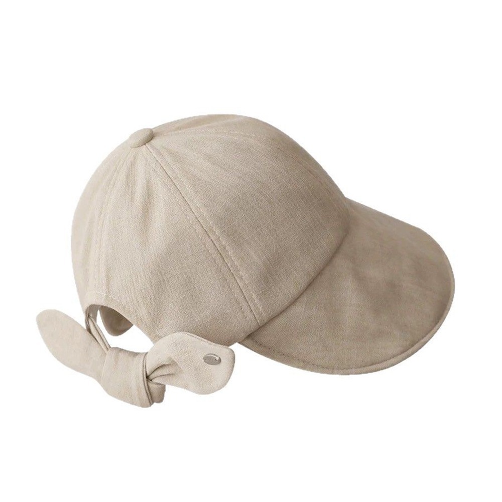 棉麻蝴蝶結寬帽沿遮陽帽 0613 漁夫帽 遮陽帽 防曬帽 棒球帽 盆帽 防曬 遮陽-細節圖2