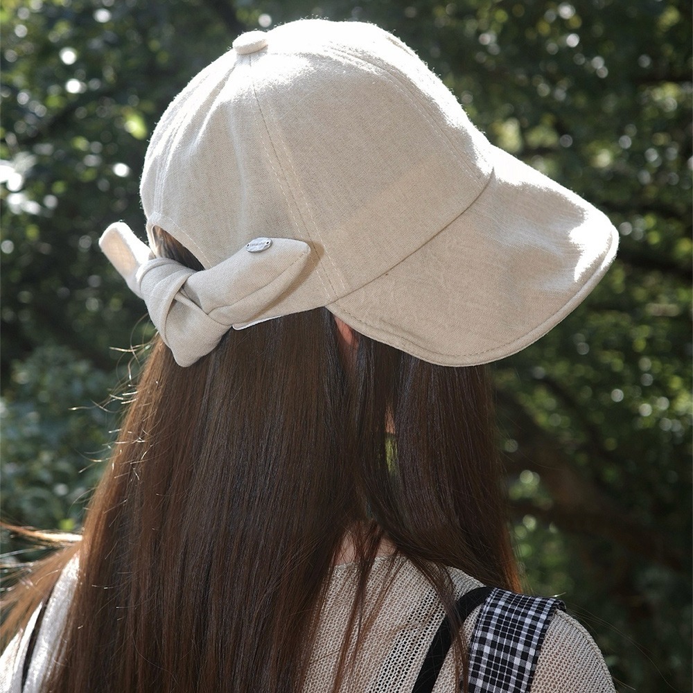棉麻蝴蝶結寬帽沿遮陽帽 0613 漁夫帽 遮陽帽 防曬帽 棒球帽 盆帽 防曬 遮陽-細節圖8