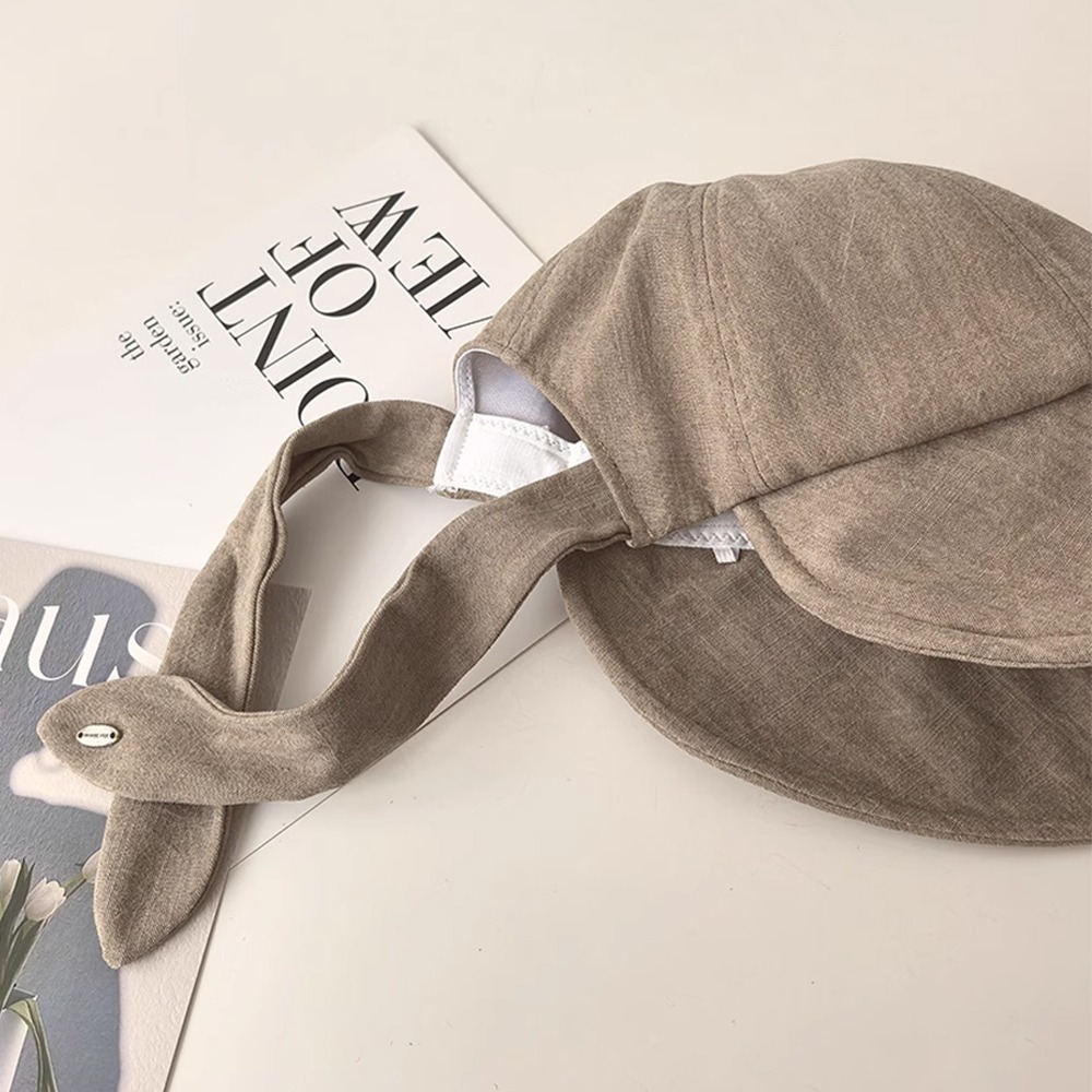 棉麻蝴蝶結寬帽沿遮陽帽 0613 漁夫帽 遮陽帽 防曬帽 棒球帽 盆帽 防曬 遮陽-細節圖9