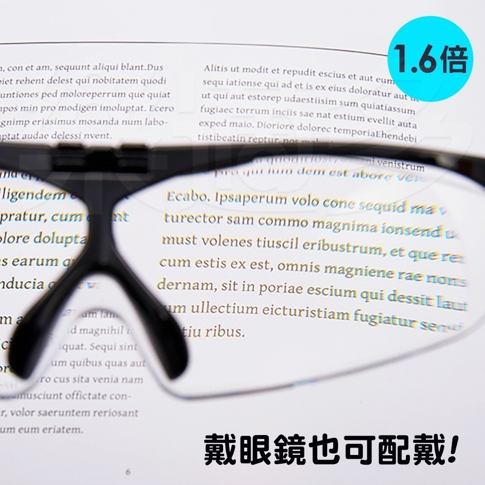 翻蓋1.6倍放大眼鏡 SJ4587 放大鏡 眼鏡形放大鏡-細節圖8