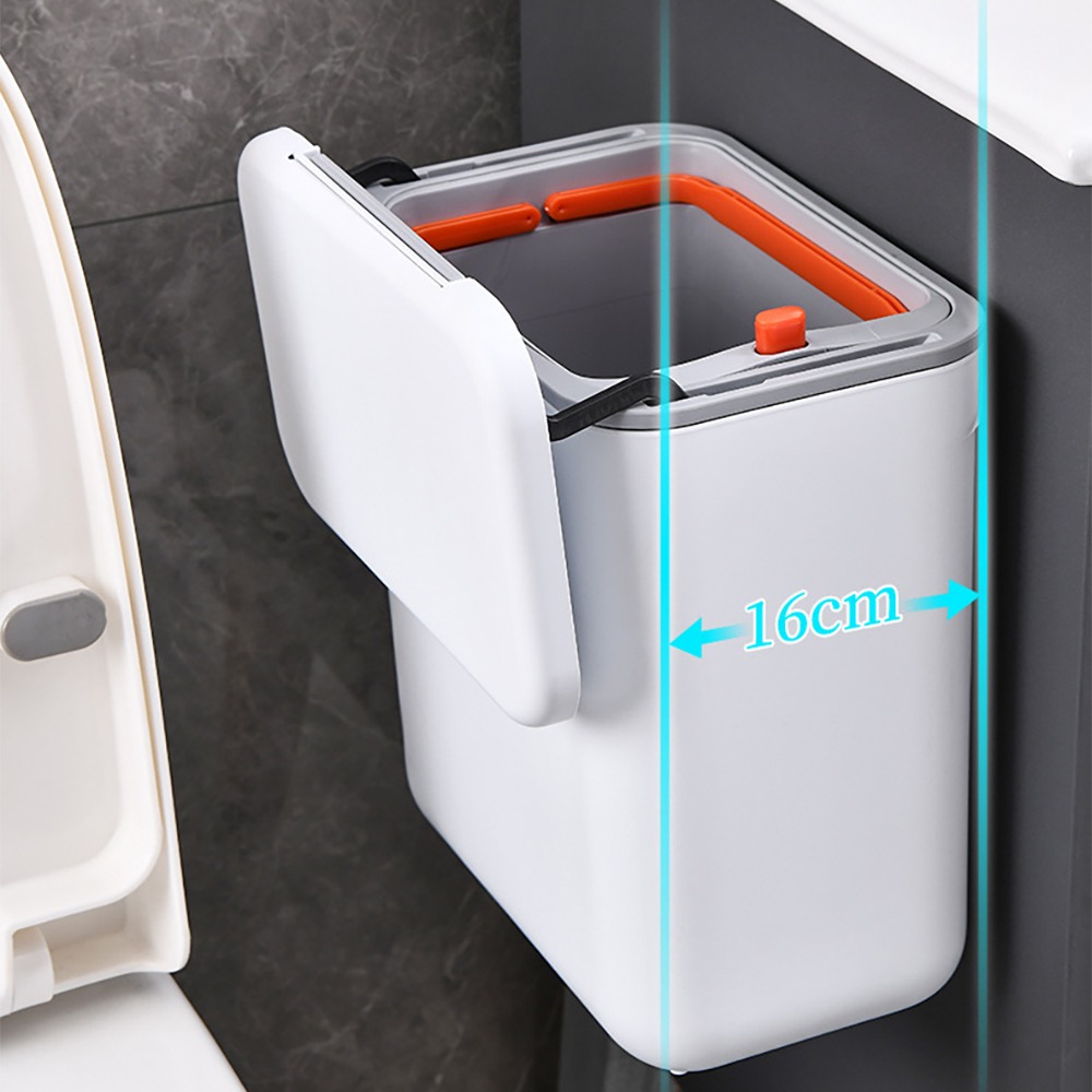 自動收口滑蓋懸浮垃圾桶 Y4805 垃圾桶 廚房垃圾桶 廚餘桶 家用垃圾桶 懸浮垃圾桶-細節圖6