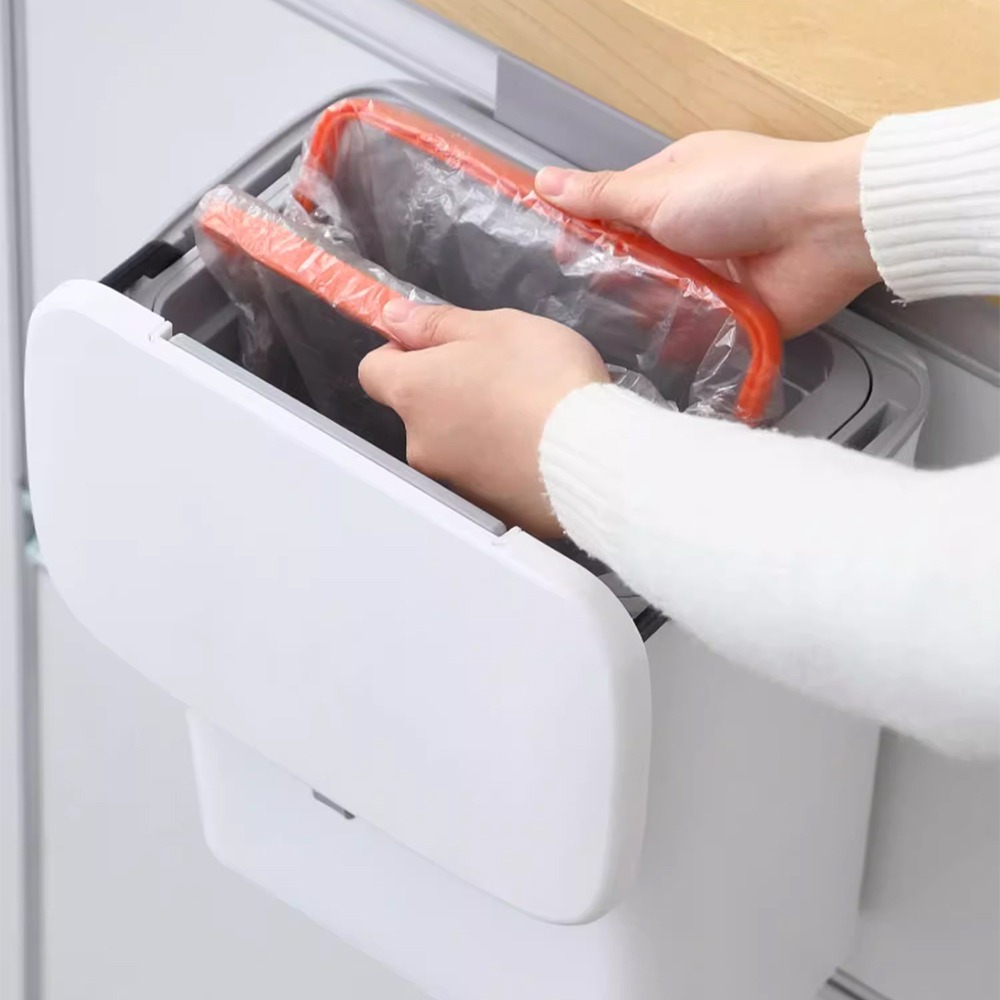 自動收口滑蓋懸浮垃圾桶 Y4805 垃圾桶 廚房垃圾桶 廚餘桶 家用垃圾桶 懸浮垃圾桶-細節圖7